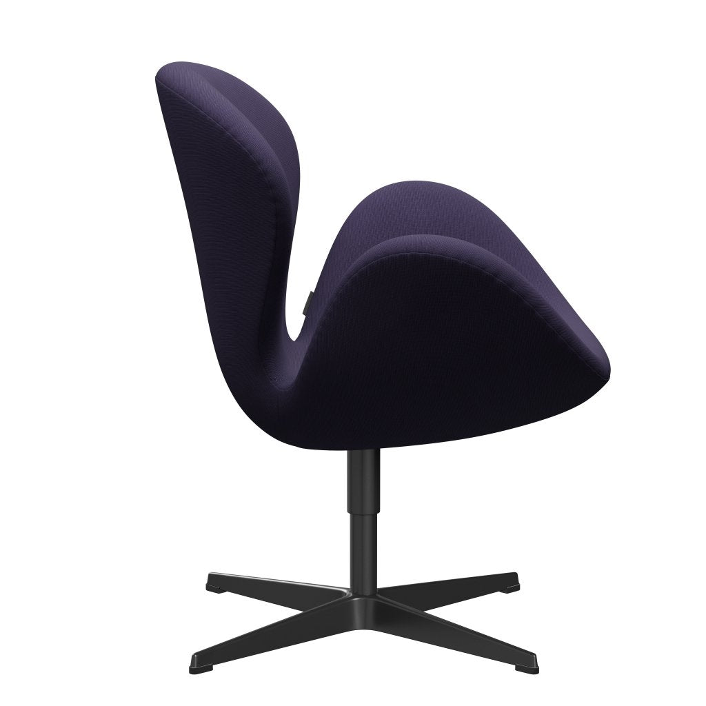 Fritz Hansen Swan Lounge Stuhl, schwarz lackiert/berühmt violett dunkel