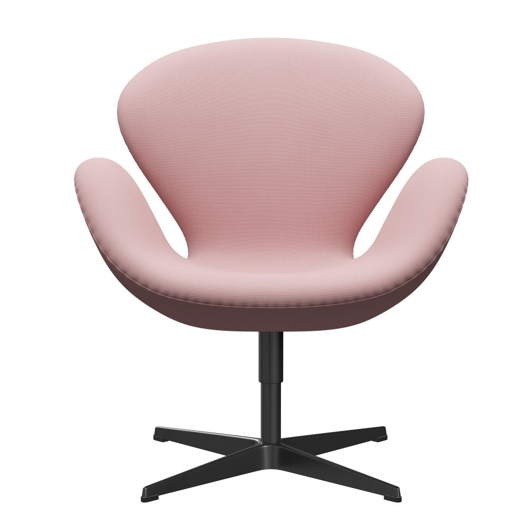 Fritz Hansen Swan Lounge -stol, svart lackerad/berömmelse varm lila