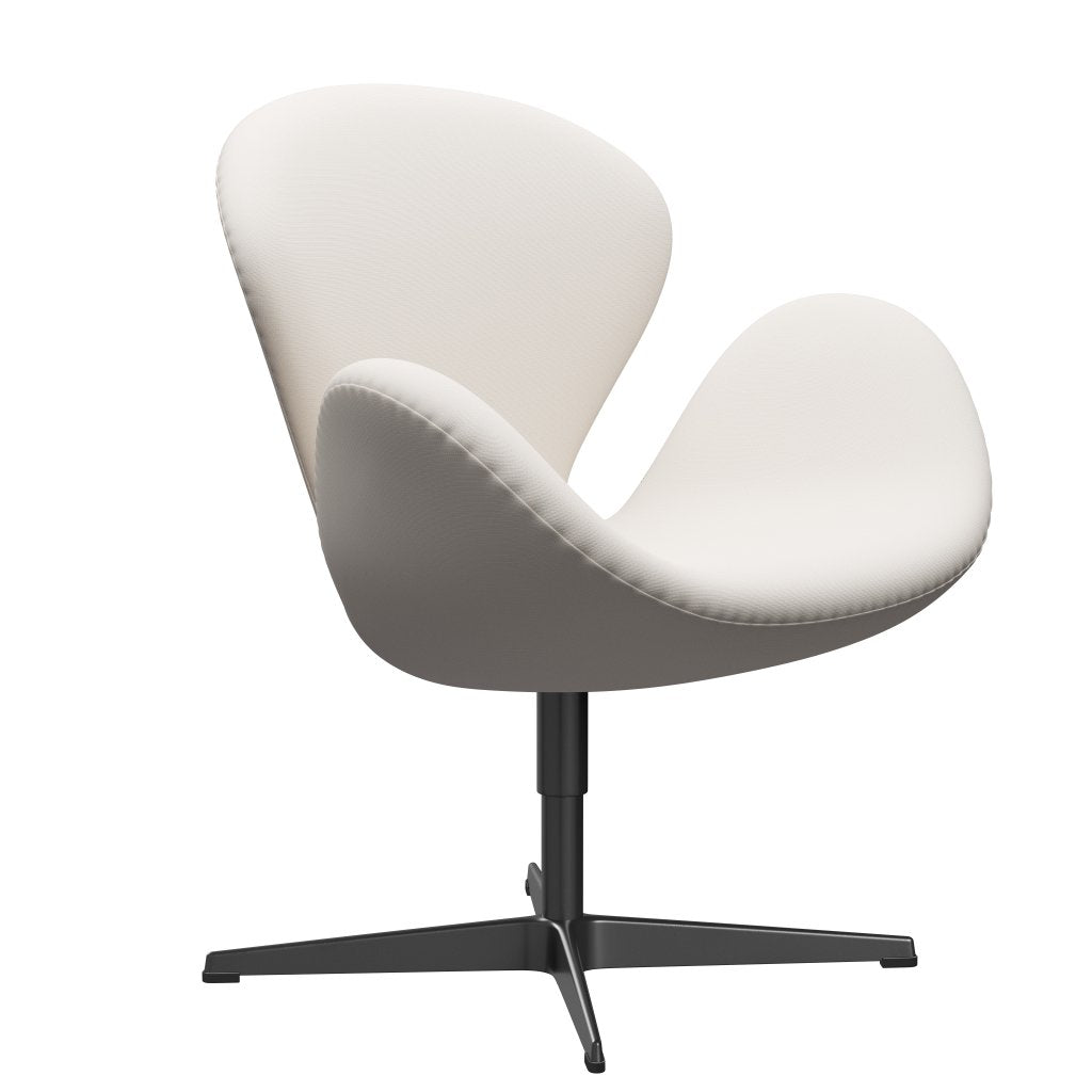 Fritz Hansen Swan Lounge -stoel, zwart gelakt/roem wit