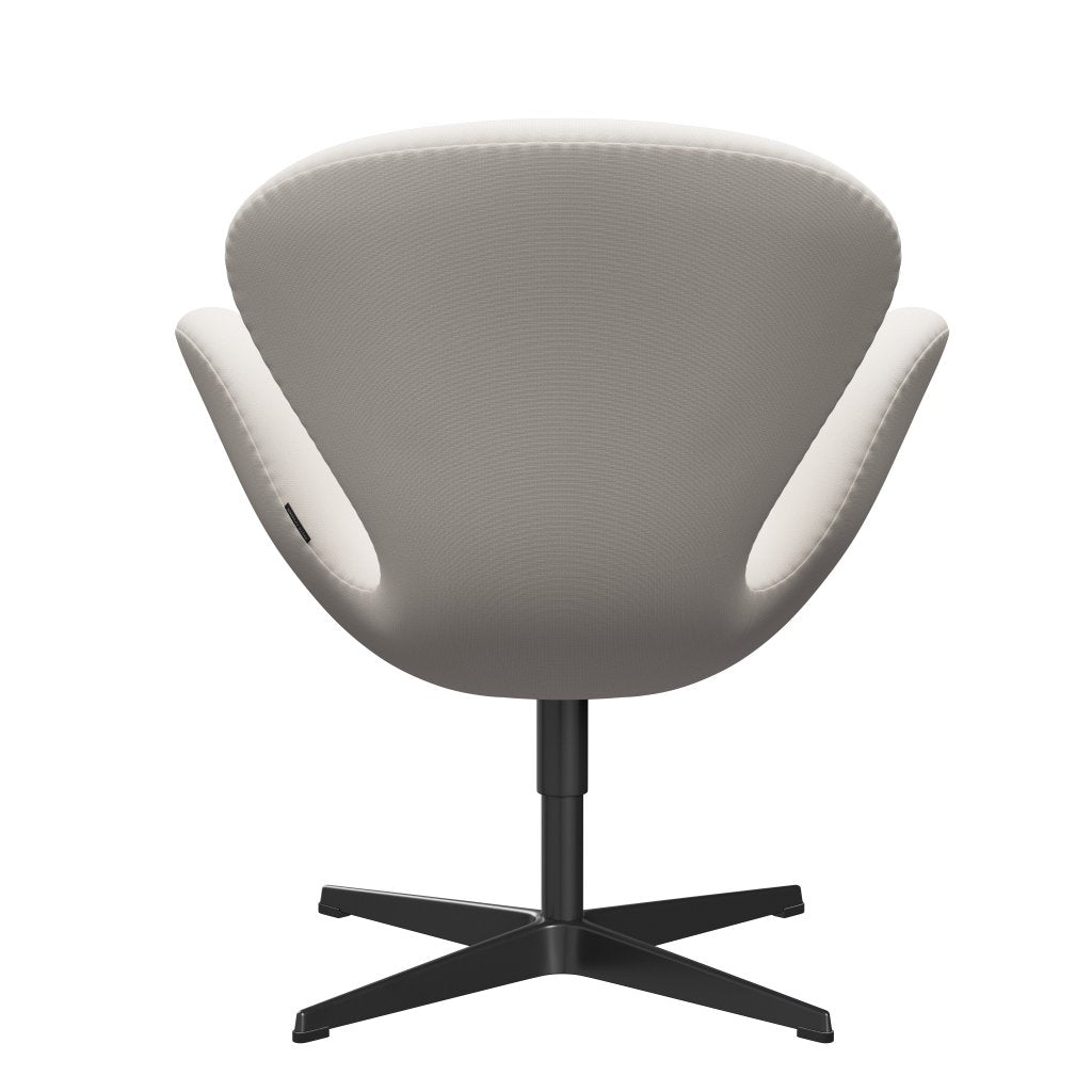 Fritz Hansen Swan Lounge Stuhl, schwarzer lackierter/berühmter Weiß