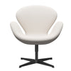Fritz Hansen Swan Lounge -stoel, zwart gelakt/roem wit