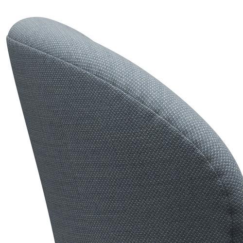 弗里茨·汉森·斯旺（Fritz Hansen Swan）休息椅，黑色漆/fiord蓝色/灰色