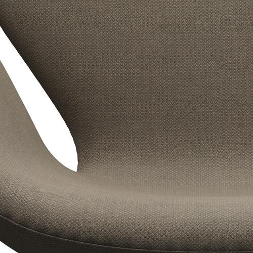 Fritz Hansen Swan Lounge Stuhl, schwarzer lackierter/fiordbraun/Stein