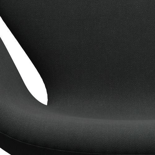 Fritz Hansen Swan Lounge Chair, Black Lackered/Fiord Charcoal Grey