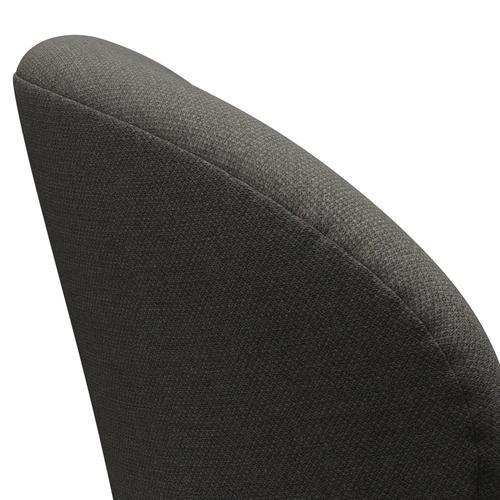 Fritz Hansen Swan Lounge Silla, lacado negro/Fiord Grey/Stone