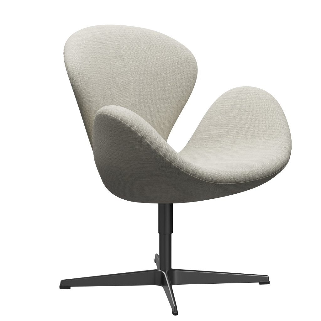 Fritz Hansen Swan Lounge Chair, Black Lacquered/Fiord Gray