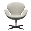 Fritz Hansen Swan Lounge -stoel, zwart gelakt/fiord grijs