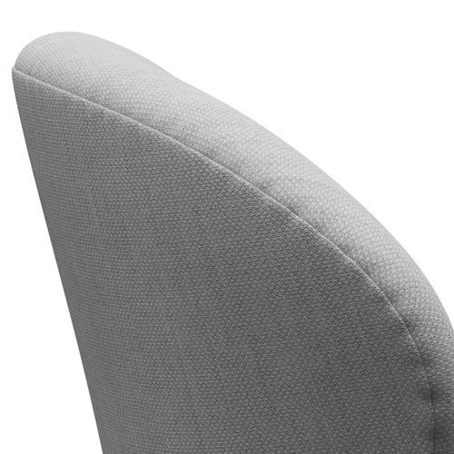 Fritz Hansen Swan休息室椅子，黑色漆/fiord灰色/中等灰色