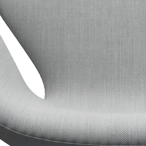 Fritz Hansen Chaise salon de cygne, noir laqué / gris fiord / gris moyen