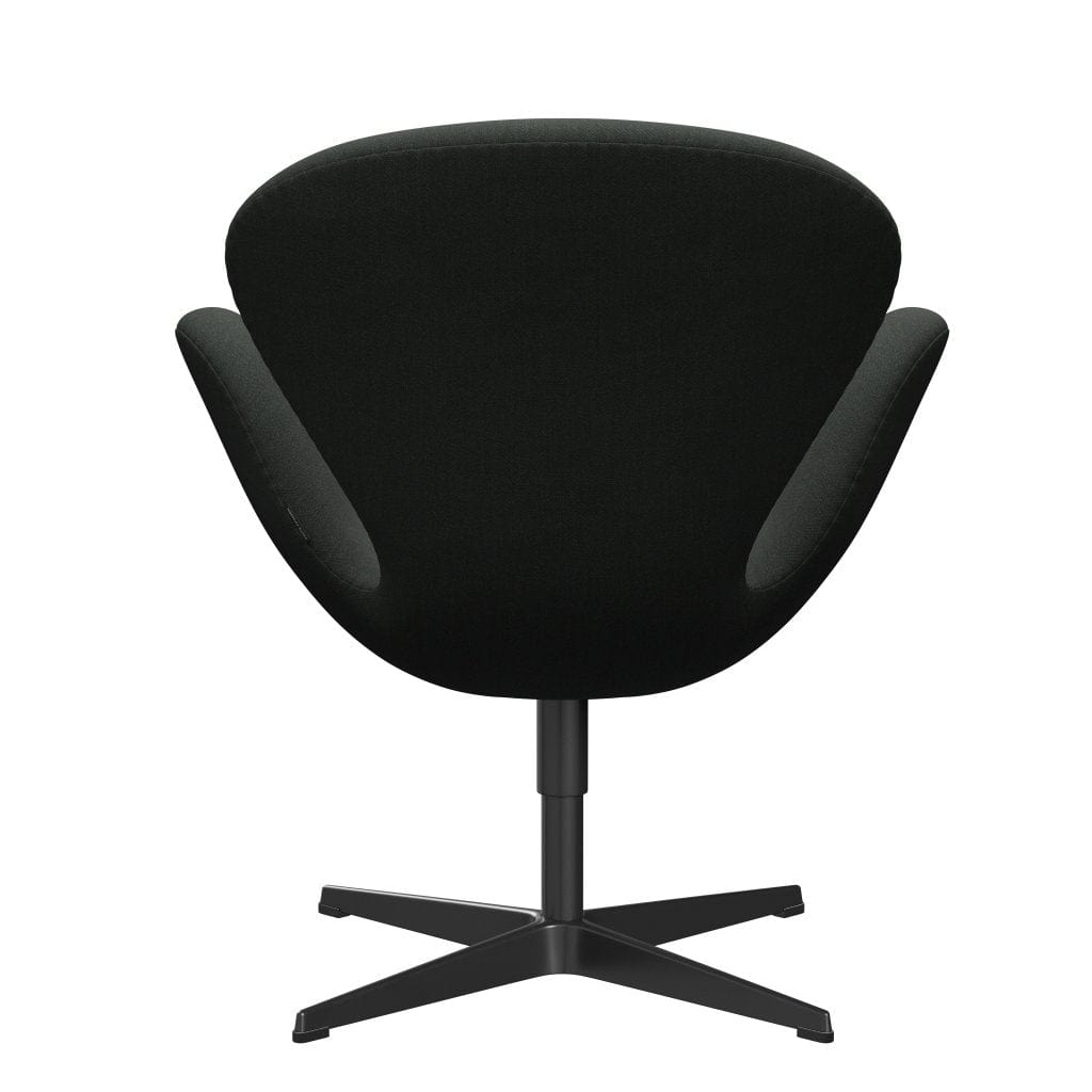 Fritz Hansen Swan Lounge Chair, Black Lacquered/Fiord Black Multicolored