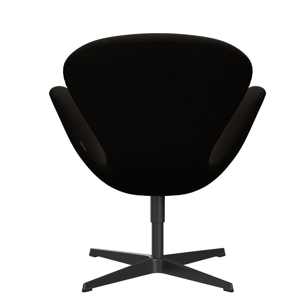 Fritz Hansen Swan Lounge stol, sort lakeret/Hallingdal mørkebrun