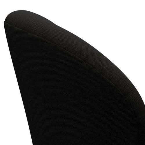 Fritz Hansen Swan Lounge Chair, Black Lacquered/Hallingdal mørkebrun