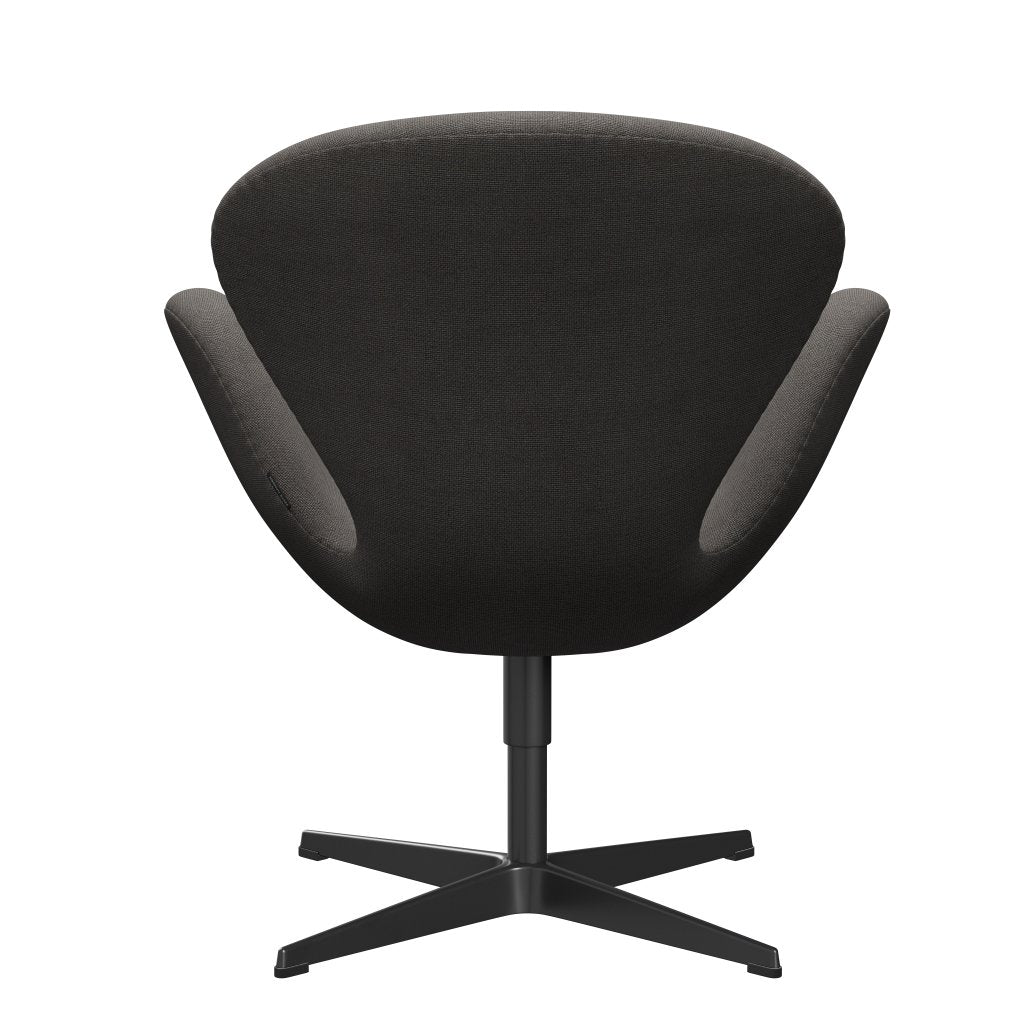 Fritz Hansen Swan Lounge Chair, Black Lacquered/Hallingdal Gray Dark