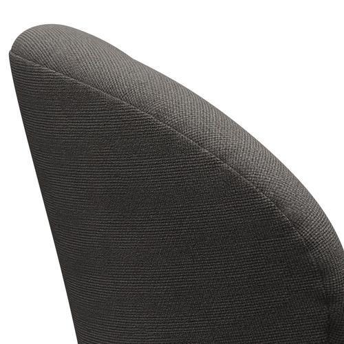 Fritz Hansen Swan Lounge Chair, Black Lacquered/Hallingdal Gray Dark