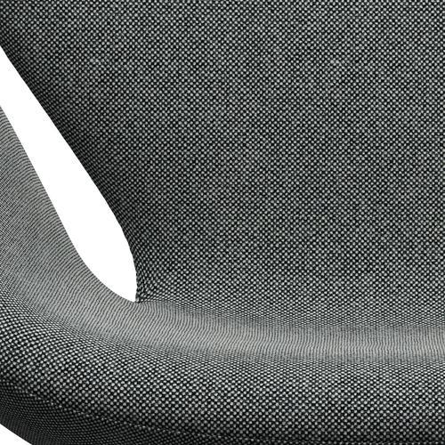 Fritz Hansen Swan休息室椅子，黑色漆/Hallingdal White Black