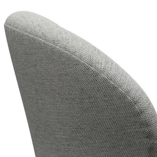 Fritz Hansen Swan休息室椅子，黑色漆/Hallingdal白色/灰色