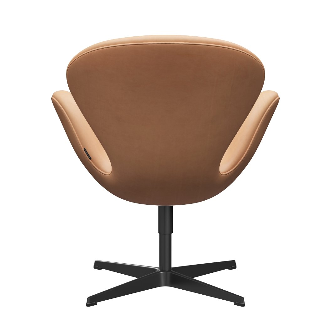 Fritz Hansen Swan Lounge -stol, svart lakkert/naturlig naturlig