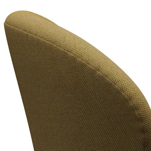 Fritz Hansen Swan Lounge Chair, Black Lackered/Re Wool Golden Yellow/Natural