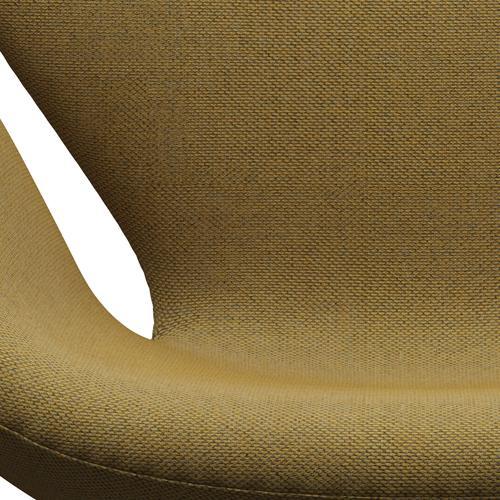 Fritz Hansen Swan Lounge Silla, lacado negro/Re lana Golden amarillo/natural