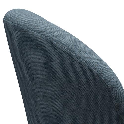 Fritz Hansen Swan Lounge Silla, lacado negro/Re lana natural/azul claro