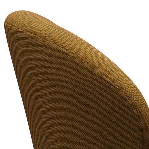 Fritz Hansen Swan Lounge Chair, Black Lacquered / Re Wool Saffron / Natural