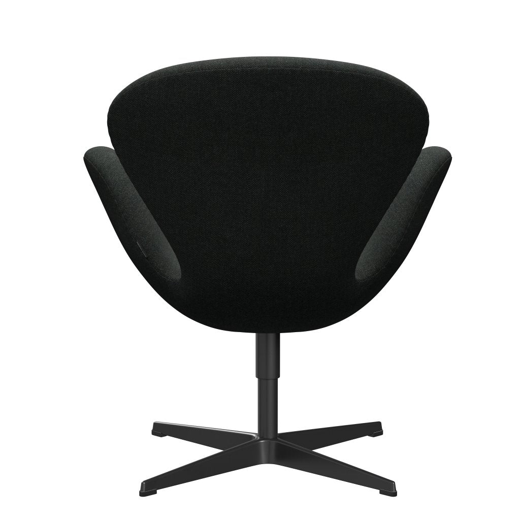 Fritz Hansen Swan Lounge Chair, svart lackerad/re ull svart/naturlig