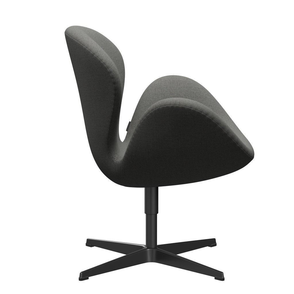 Fritz Hansen Swan Lounge Chair, Black Lackered/Re Wool Taupe/Natural