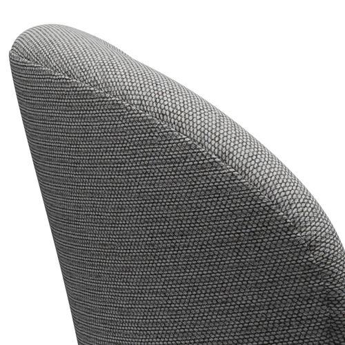 Fritz Hansen Swan Lounge Stuhl, schwarz lackiert/re Wollwolle weiß/natürlich