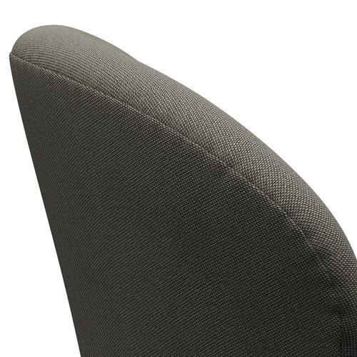 Fritz Hansen Swan Lounge Stuhl, schwarzer lackierter/felgen dunkelgrau/beige