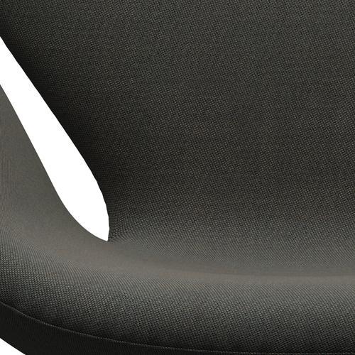 Fritz Hansen Swan Lounge Silla, lacado negro/Rime gris oscuro/caqui