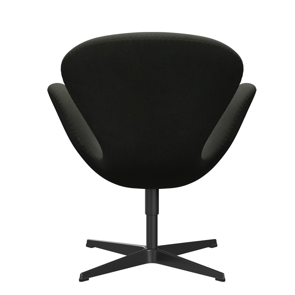 Fritz Hansen Swan Lounge Stuhl, schwarz lackiert/rime dunkelgrau/khaki/blau