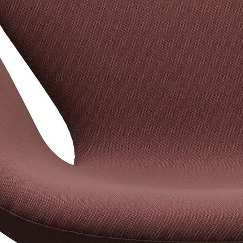 Fritz Hansen Swan Lounge -stoel, zwart gelakt/cijfer donker rood/grijs