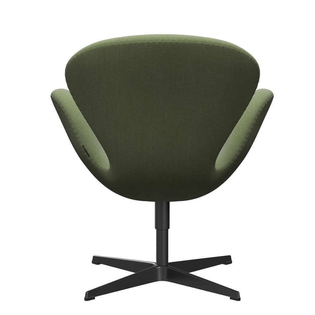 Fritz Hansen Swan Lounge Stuhl, schwarz lackiert/rimegrün/weiß
