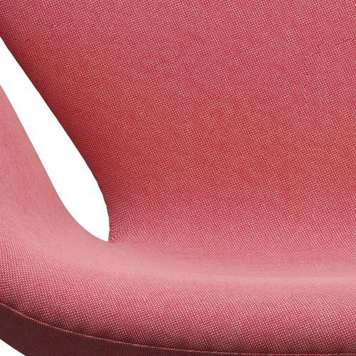 Fritz Hansen Joutsen lounge -tuoli, musta lakattu/vanteet vaaleanpunainen/valkoinen