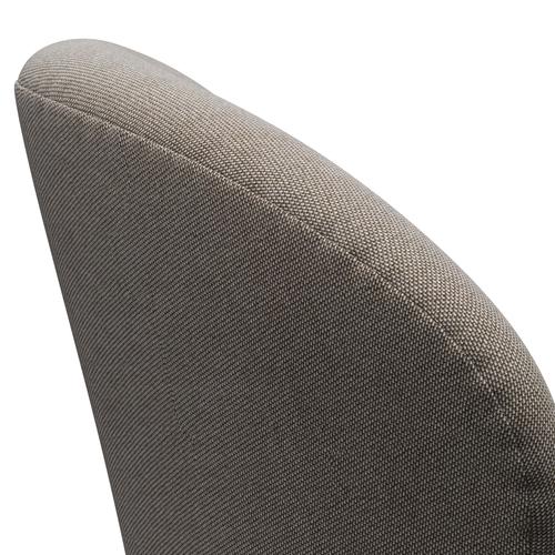 Fritz Hansen Swan Lounge -stol, svart lackerad/rime khaki/vit