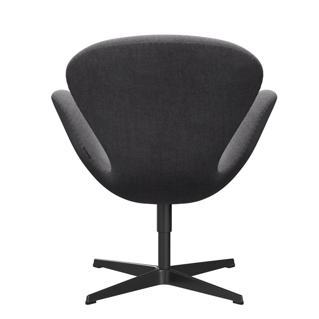 Fritz Hansen Swan Lounge -stoel, zwart gelakt/rimoenzout en peper