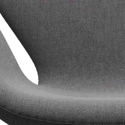 Fritz Hansen Swan Lounge Chair, Black Lackered/Rime Salt & Pepper