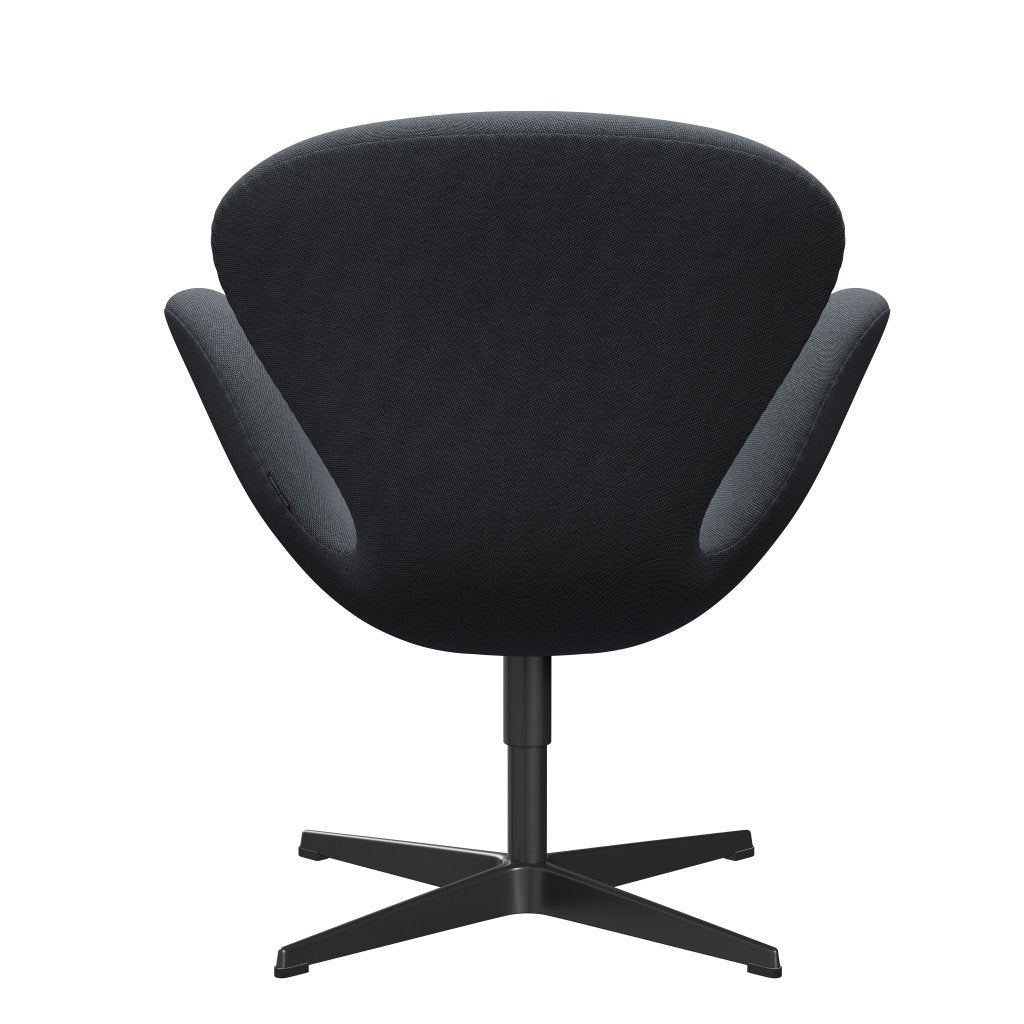 Fritz Hansen Swan Lounge Stuhl, schwarz lackiert/rime schwarz/grau