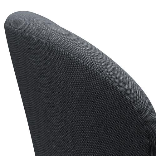 Fritz Hansen Swan Lounge -stol, svart lackerad/rime svart/grå