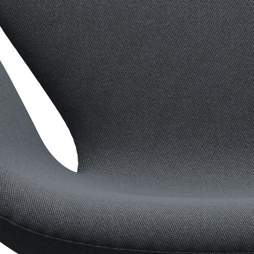 Fritz Hansen Swan Lounge Stuhl, schwarz lackiert/rime schwarz/grau