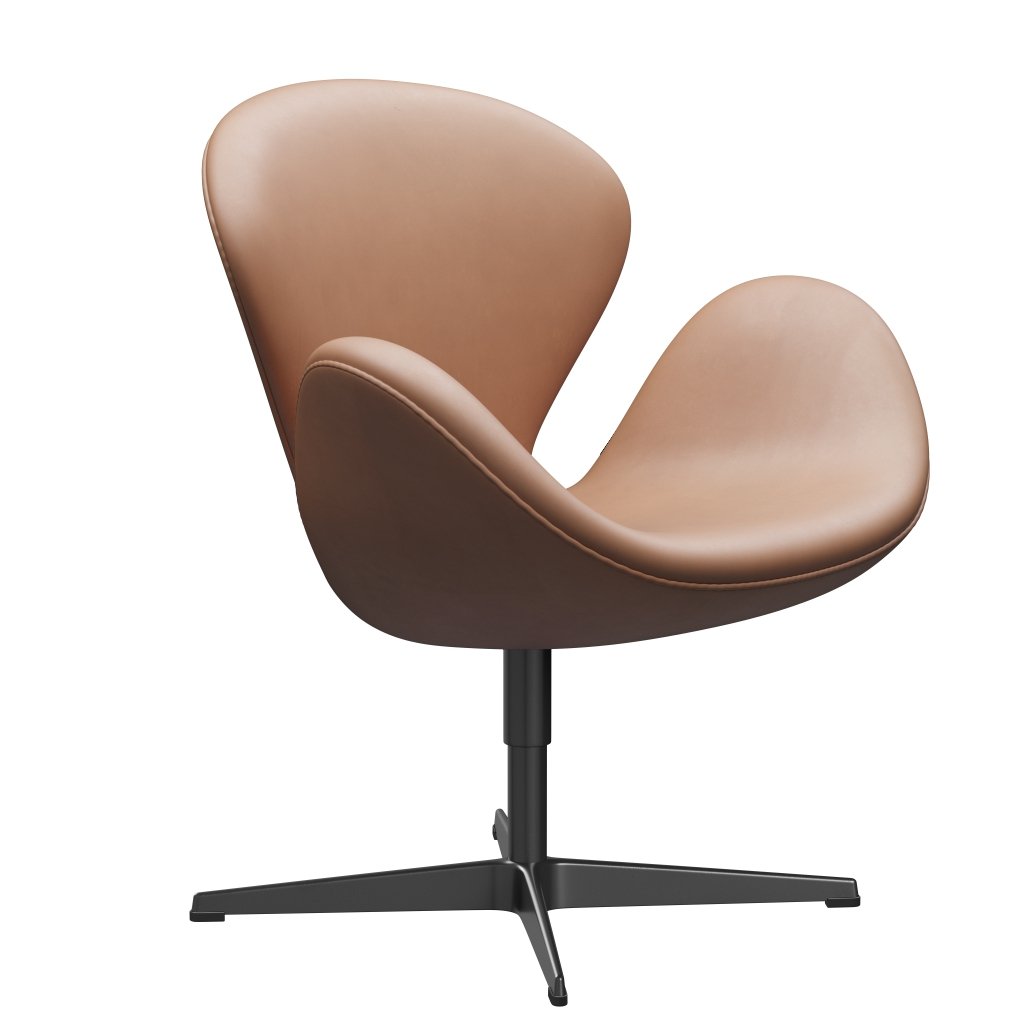 Fritz Hansen Swan Lounge Chair, svart lackerad/rustik rustik