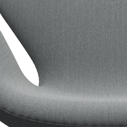 Fritz Hansen Swan休息室椅，黑色漆/钢卡灰色