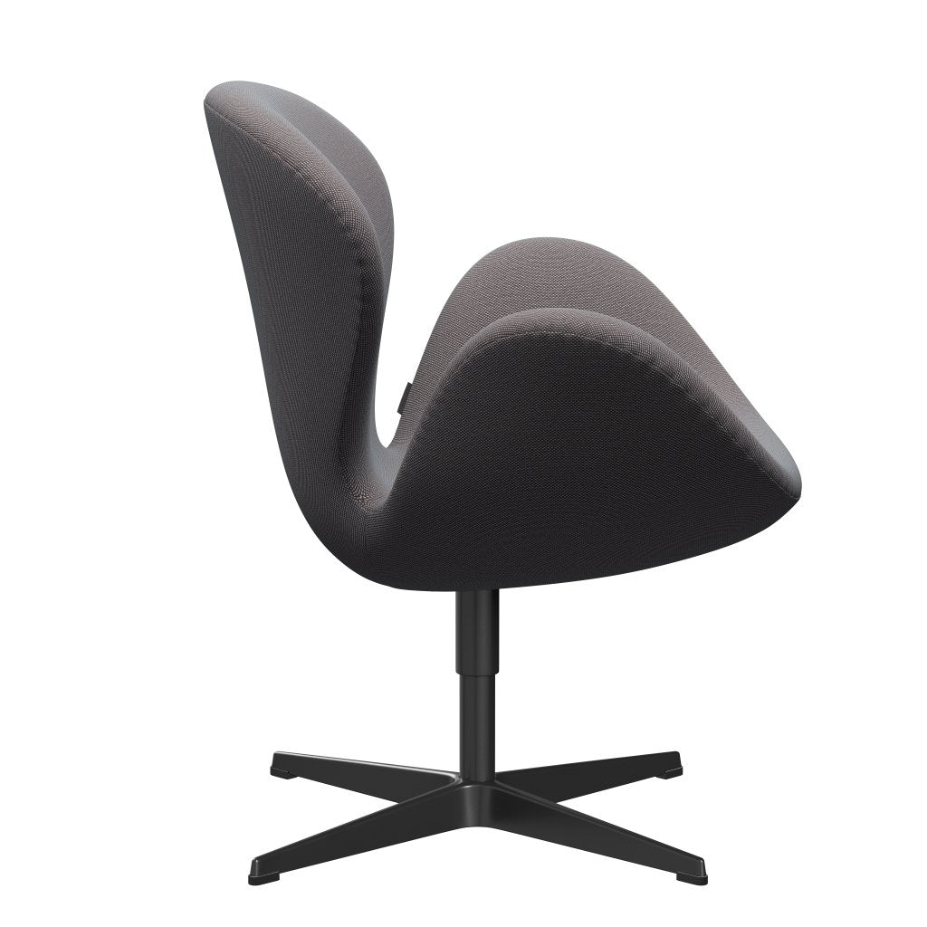 Fritz Hansen Swan Lounge stol, sort lakeret/stålcut trio blød blå/brun/sort