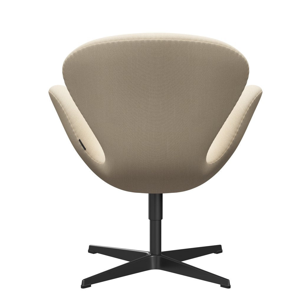 Fritz Hansen Swan Lounge Chair, Black Lackered/Steelcut White