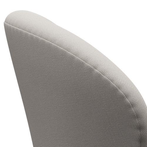 Fritz Hansen Swan Lounge -stoel, zwart gelakte/staalcut wol wit