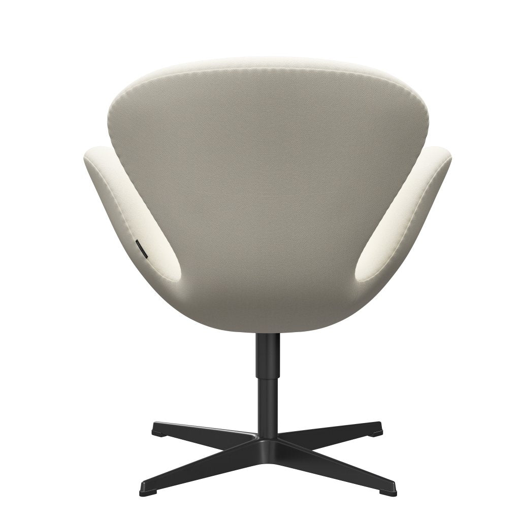 Fritz Hansen Swan Lounge Chair, lacado negro/crema sunita