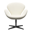 Fritz Hansen Swan Lounge Chair, schwarzer lackierter/sunniva creme