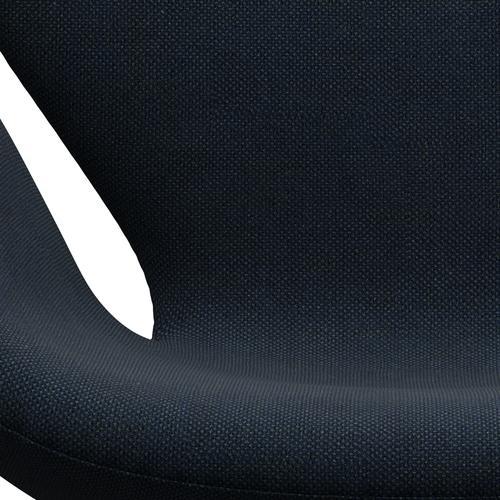 Fritz Hansen Swan Lounge -stol, svart lackerad/sunniva mörkblå