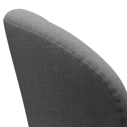 Fritz Hansen Chaise de salon de cygne, noire laqué / sunniva gris