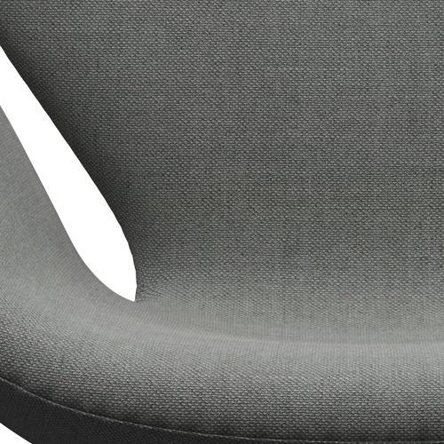 Sedia fritz Hansen Swan Lounge, laccatura nera/grigio solare